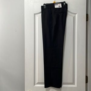 Izod boys black flat front dress pants NWT